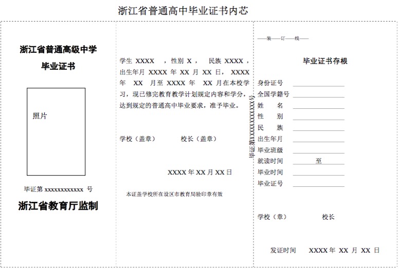 浙江省普通高中畢業(yè)證書翻譯模板.jpg